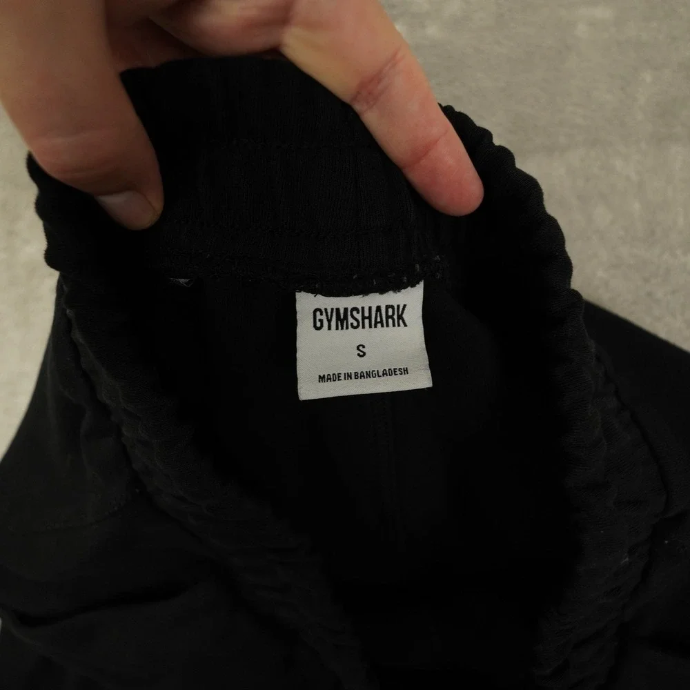 Gymshark Straight Leg Ankle Zip‎ Knit Sweatpants Men's Small Black Gym Training